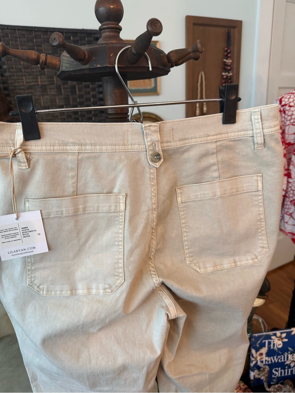 🤍 Lila Ryan Payton Military Straight Leg Pants Size 12 NWT - Picture 4 of 9